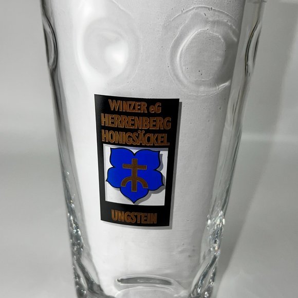 Weinwelt Herrenber German Weingut Wine Tasting Clear Glass Dimpled 0.5 Liter - Picture 7 of 12